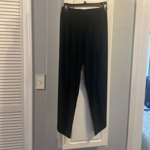 Front split seam black full pant.  Great for office